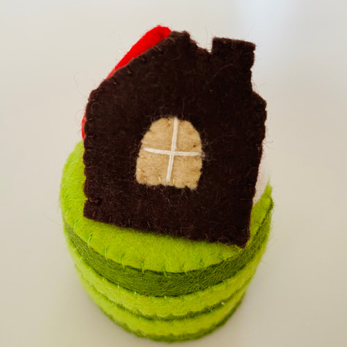 フェルトままごと クリスマスケーキ サンタさんセット おもちゃ・人形