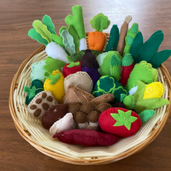 ハンドメイド　フェルト　おままごと　野菜　果物　40個 ハンドメイド フェルト おままごと 野菜 果物 40個 ハンドメイド