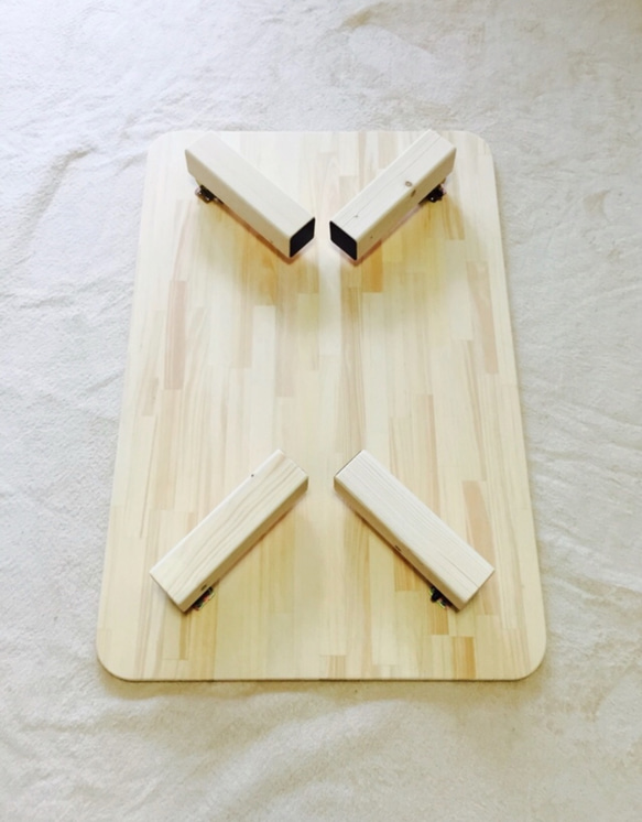 木製折り畳みローテーブル プレイ台 3枚目の画像