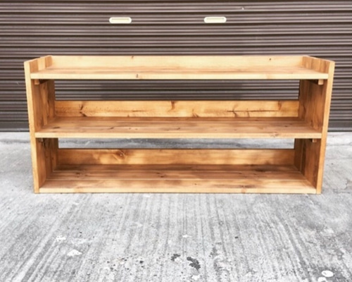 木製オープンラック 3段 棚・シェルフ・ラック ICHI 通販 7319090