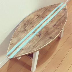 木製サーフボード ローテーブル 1枚目の画像