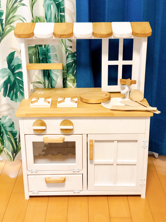 特集掲載〙new！！ 木製 おままごとキッチン アイランドタイプ