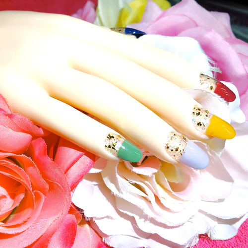 colorful ネイルチップ専門 ページ 桜ネイル〈作品No.2〉 ネイルチップ（つけ爪） Nail Salon Rose' 通販