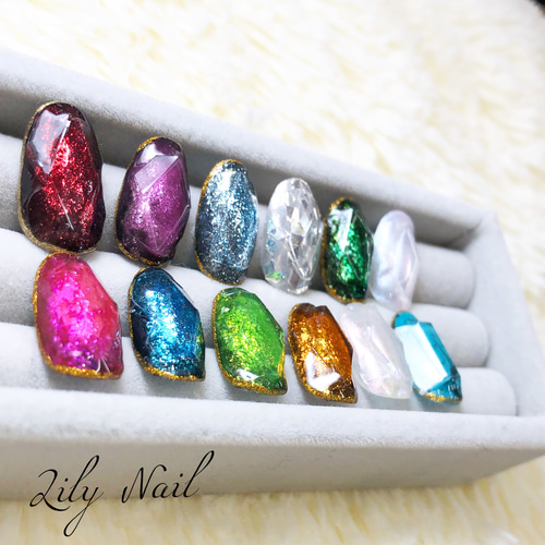 再販9】誕生日プレゼントに♪ 誕生石ネイル ネイルチップ（つけ爪