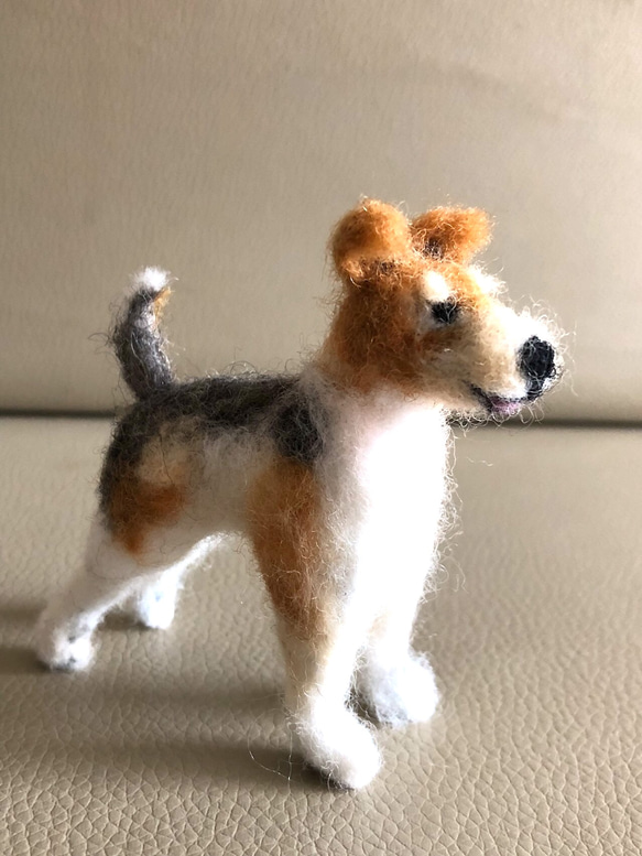 羊毛フェルト犬 ワイヤーフォックステリア ハンドメイド｜Yahoo