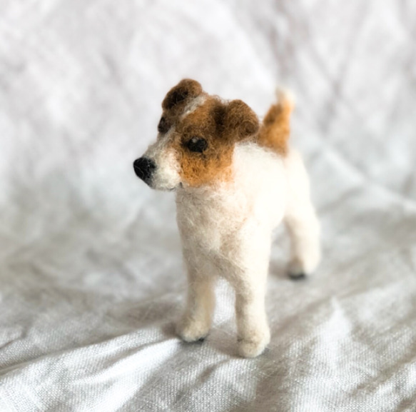 羊毛フェルト犬 ジャックラッセルテリア 羊毛フェルト sumimugi