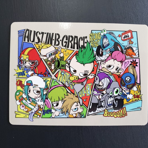 ステッカー キャラクター 屋外 耐水 ラミネート加工 全12体 ABG シール