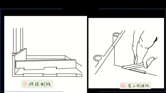 磁吸式化妝品瓶罐收納架-3入組-知性藍 第5張的照片