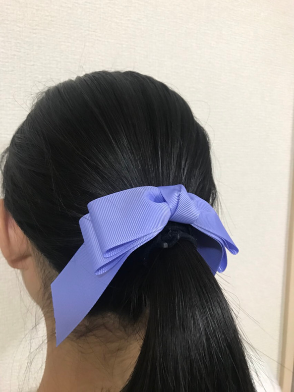 紫色のヘアリボン  エレガンス 5枚目の画像