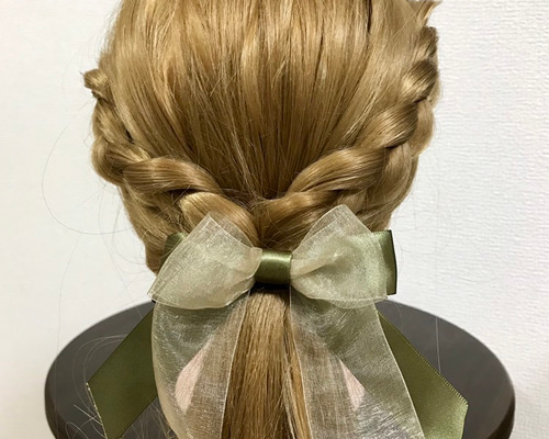 オーガンジーリボン♡ツイン♡ヘアゴム♡マーメイド♡シェル apres jour×ARIAZ】オーガンジーリボンヘアゴム（ヘアゴム）｜apres