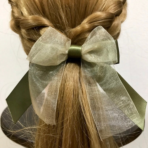 オーガンジーリボンヘアゴム メロディ プリンセスリボン オーガンジーリボン｜ヘアゴム｜フラワーリングオンラインストア