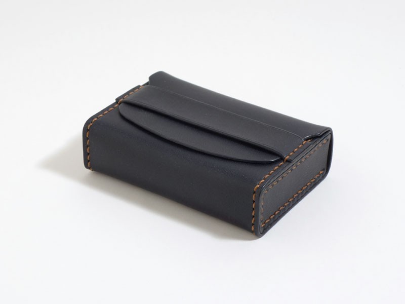 名刺を大切に保管⭐角や端が折れない 大容量100枚収納 本革名刺入れB 【受注生産】