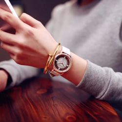 レトロ風　スケルトンフェイス 透明 腕時計 ペアウォッチにもおすすめ カップル お揃い 時計 3枚目の画像