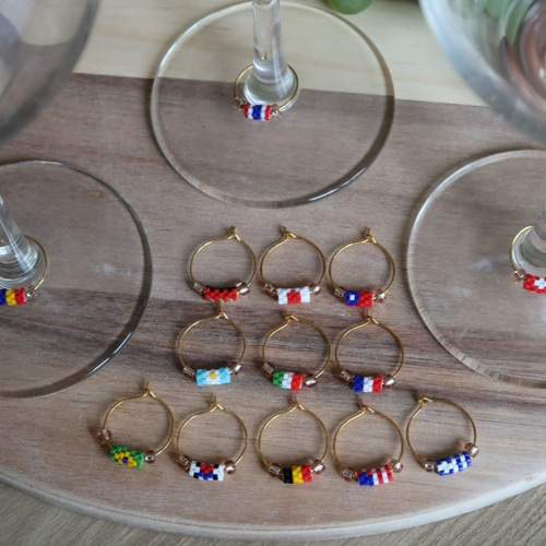 ミニフラッグ ミニナショナル ワイングラスチャーム ワインチャーム