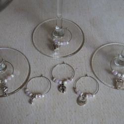 Baby shower 酒杯掛飾 wine charm 30mm 6/set 慶祝 榮升爸爸媽媽 小禮物 第3張的照片