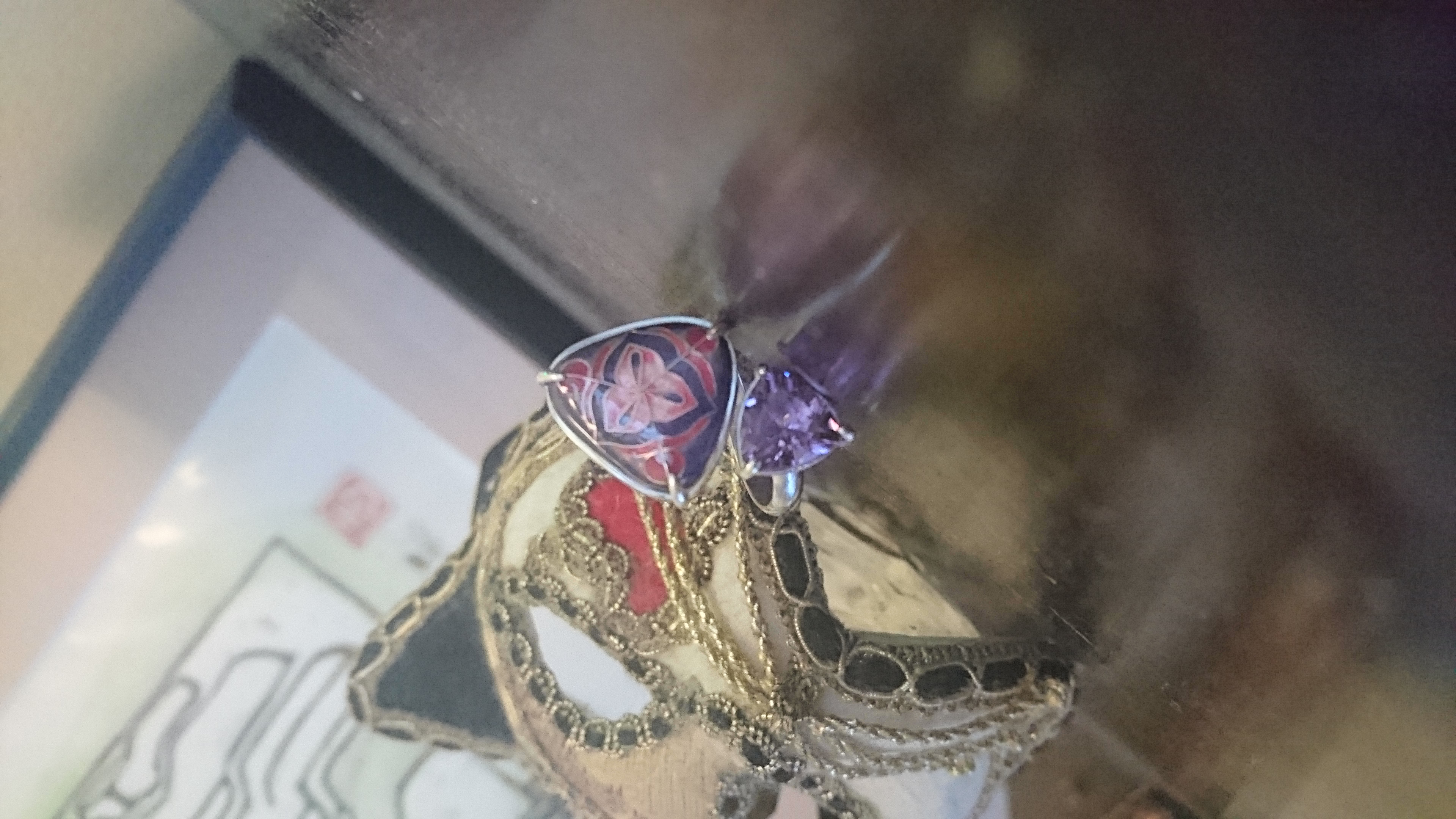 アメジスト&エナメルリング