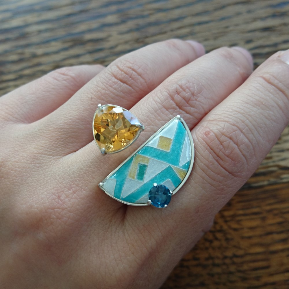 シトリンエナメルリング