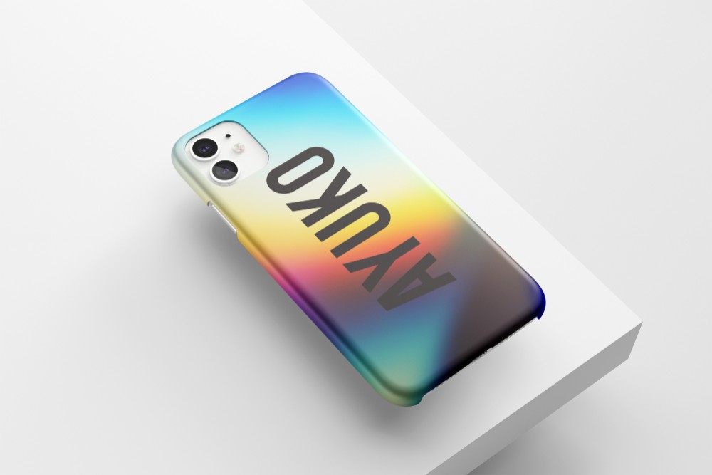 大人気の名入れホログラム柄ケース☆文字・FONTは自由にカスタマイズ可能です☆　007        Ω