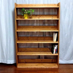 ☆大きめ木製本棚・6段☆W90・飾り棚・マガジンラック・☆オーダー