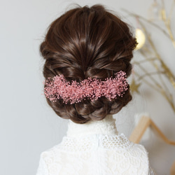 特別な1日のヘアアイテム◎レッド・スモークピンク桜色 かすみそうミニ束×8 5枚目の画像
