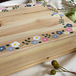 木製ランチボックス【お花】 3枚目の画像