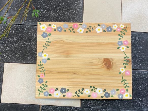 木製ランチボックス【お花】 6枚目の画像