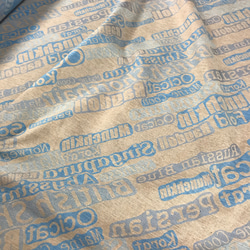 ジャガード織綿100%生地縦糸top糸　猫名文字柄（抗菌防臭加工）115cm×100cm 4枚目の画像