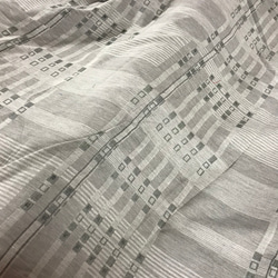 ジャガード織綿100%生地縦糸top糸　ダブルガーゼ幾何学的柄（抗菌防臭加工）115cm×100cmグレーピンク 4枚目の画像