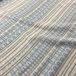 ジャガード織綿100%生地縦糸top糸　ダブルガーゼ幾何学的柄（抗菌防臭加工）115cm×100cmグレー青 3枚目の画像