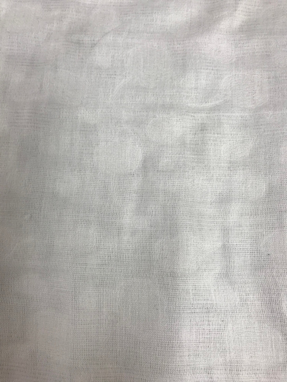 綿100%トリプルガーゼわた柄、白色生地（抗菌防臭加工） 2枚目の画像