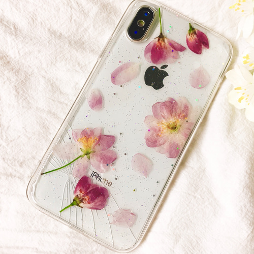 まこページ★押し花ケース 楽天市場】XR 「押し花」 ケース ケース iPhone13 8 アイフォン