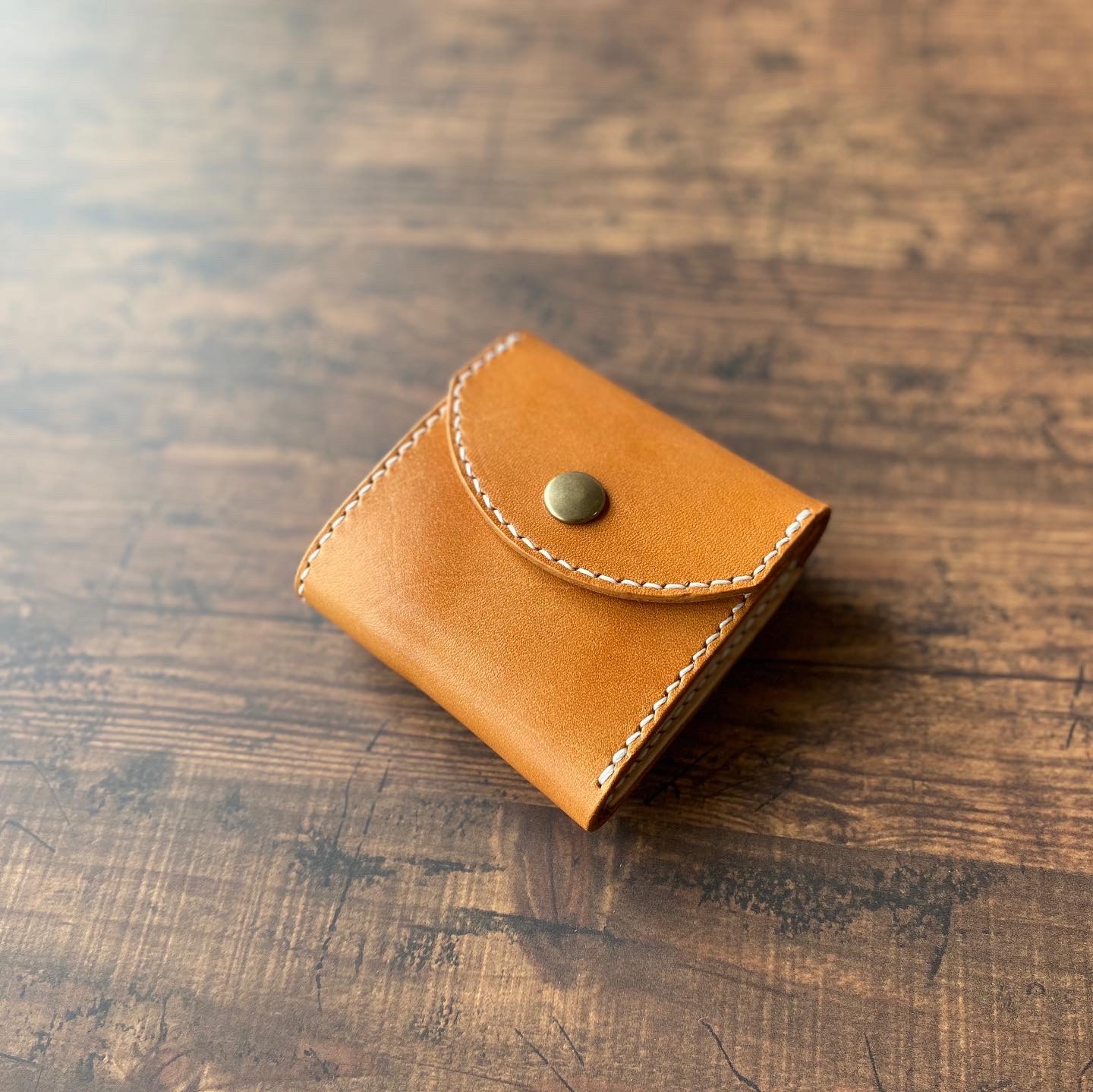 受注製作】3つ折り財布 コンパクト財布 小さいお財布 レザー財布 本革