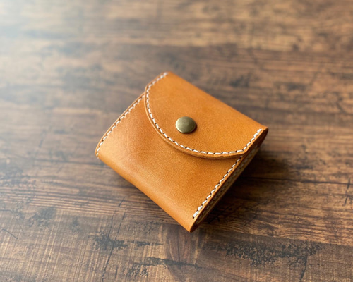 受注製作】3つ折り財布 コンパクト財布 小さいお財布 レザー財布 本革