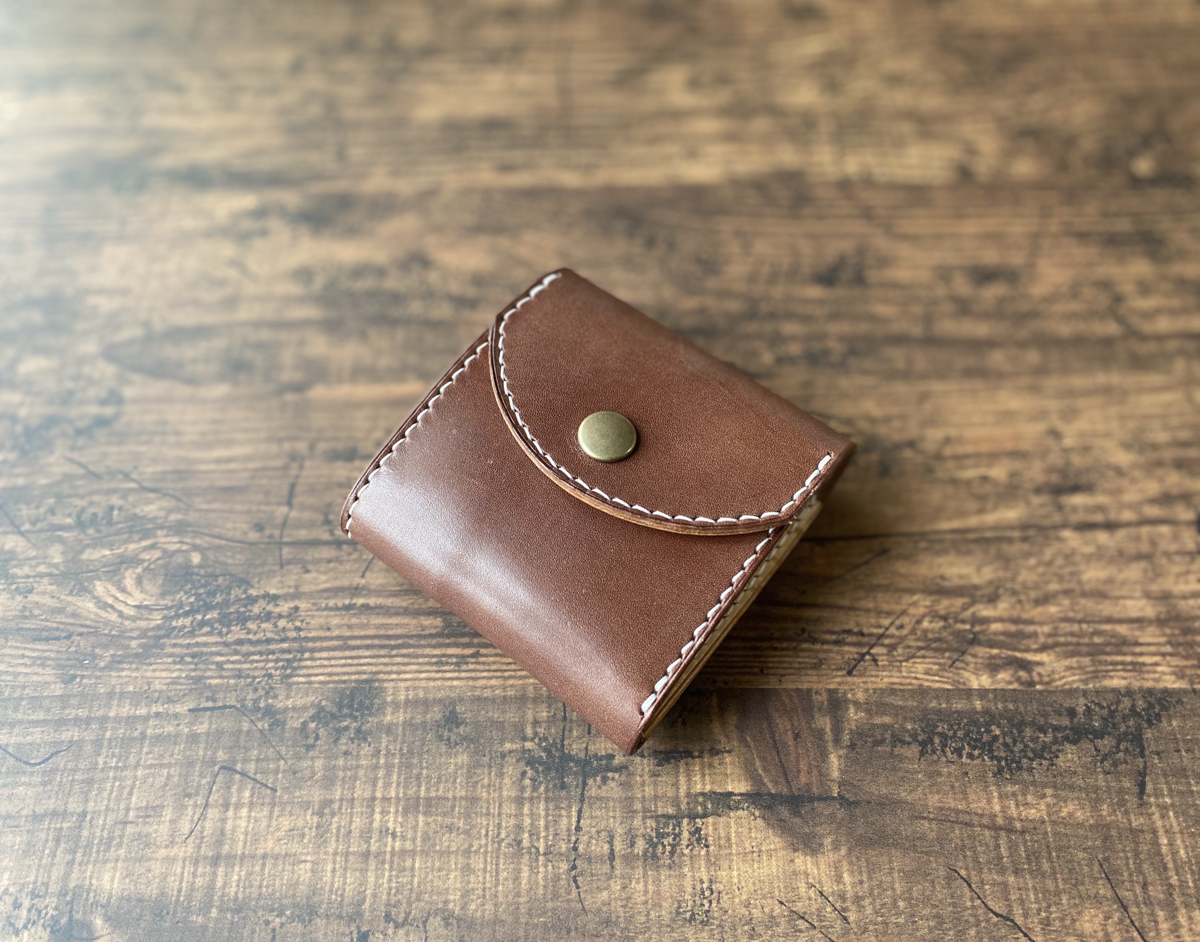 so-1636) Hender Scheme 三つ折り財布 レザー ブラウン