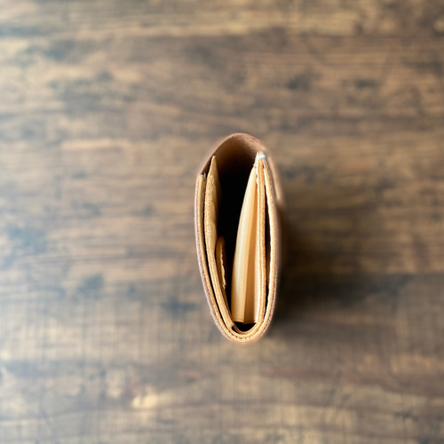 3つ折り財布 コンパクト財布 小さいお財布 レザー財布 本革 ブラウン