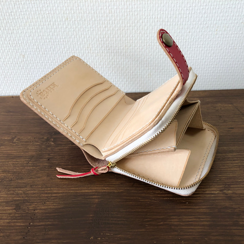 オーダー品　二つ折り財布 鍵入れ付二つ折り財布240321 | 革工房ノーツオーダーメイド革製品