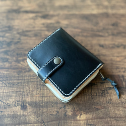 受注製作】二つ折り ラウンドファスナー 財布 二つ折り財布 kiita