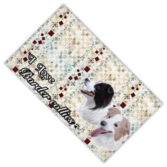 ボーダーコリー 犬 オリジナルデザイン バスタオル ペット 生活 お風呂 雑貨 マイクロファイバー製 2枚目の画像