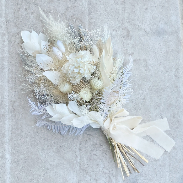 ホワイトゴールドプリザーブドフラワーブーケ 【公式通販】