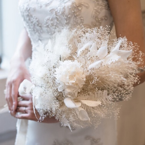 ナチュラルブーケM ホワイトゴールド ウェディング 誕生日