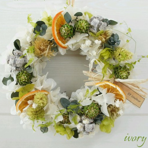 未使用☆春色リース☆グリーン☆C クリスマスリース スワッグ Cocoflower 通販 20008320｜Creema(クリーマ)