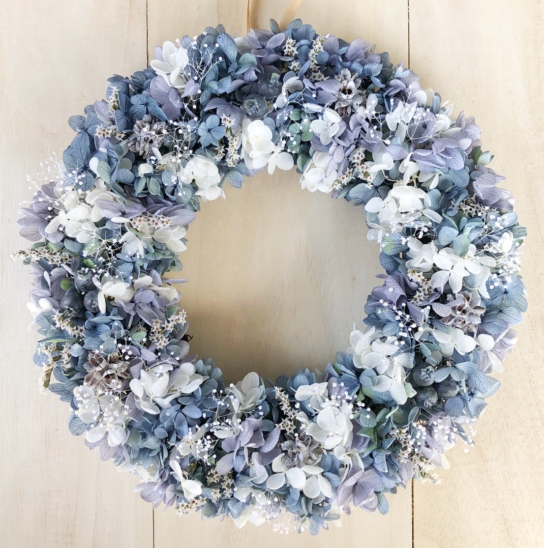 ベリーのラベンダーリースＬ　プリザーブドフラワー　ウェディング