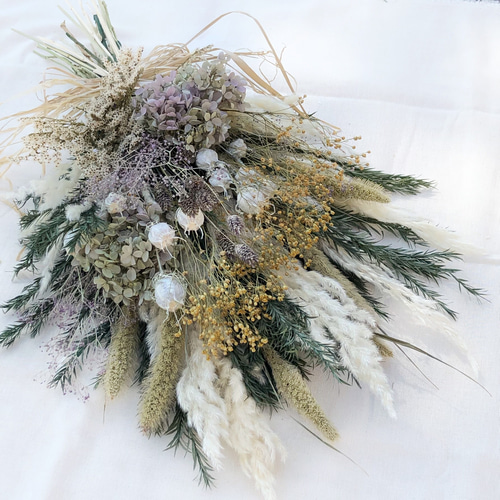 ナチュラルブーケXL オレガノパープル ウェディング 結婚式