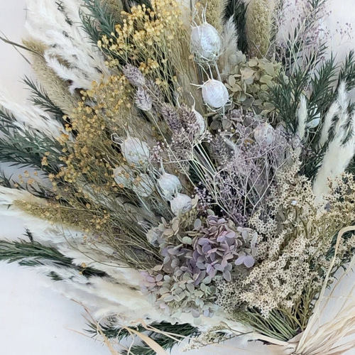 ナチュラルブーケXL オレガノパープル ウェディング 結婚式 ドライ