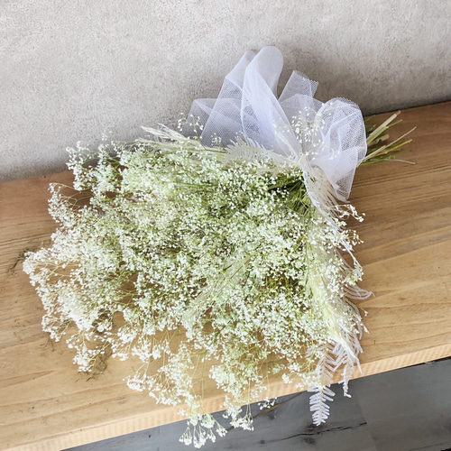 かすみ草クラッチブーケM フラワーベール ウェディング 結婚式 ドライ