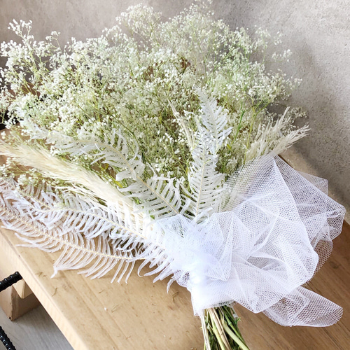 かすみ草クラッチブーケM フラワーベール ウェディング 結婚式