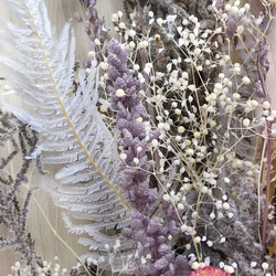 ナチュラルブーケＭ　ブリザメディア　花束　ウェディング　結婚式　誕生日　プリザーブドフラワー 3枚目の画像