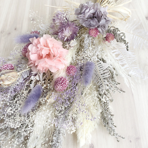 ナチュラルブーケM エンジェルパープル 花束 ウェディング