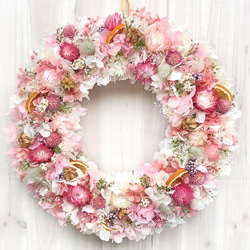 ガーデンリースL プリザーブドフラワー ドライフラワー リース 結婚