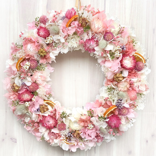 ガーデンリースL プリザーブドフラワー ドライフラワー リース 結婚